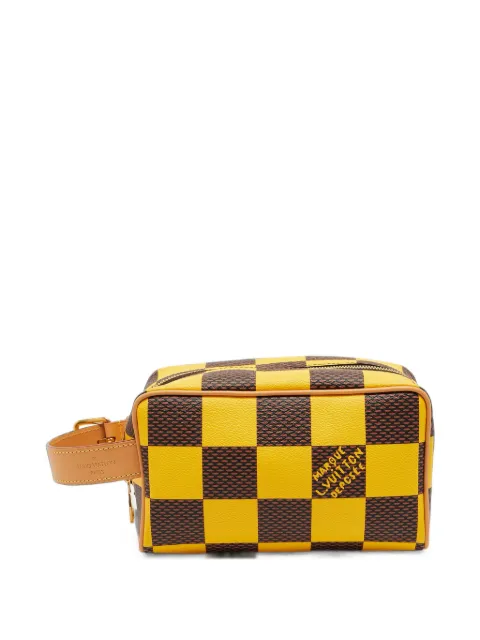 Louis Vuitton Pre-Owned 2024 Locker Dopp Kit Damier Pop wash bag Yellow 1384378