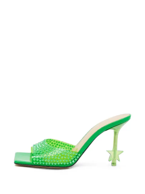MACH & MACH Star crystal-embellished sandals Green 1385759