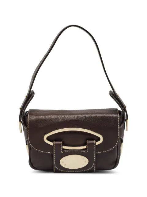 Bally Vintage logo-plaque mini shoulder bag Brown 1380525