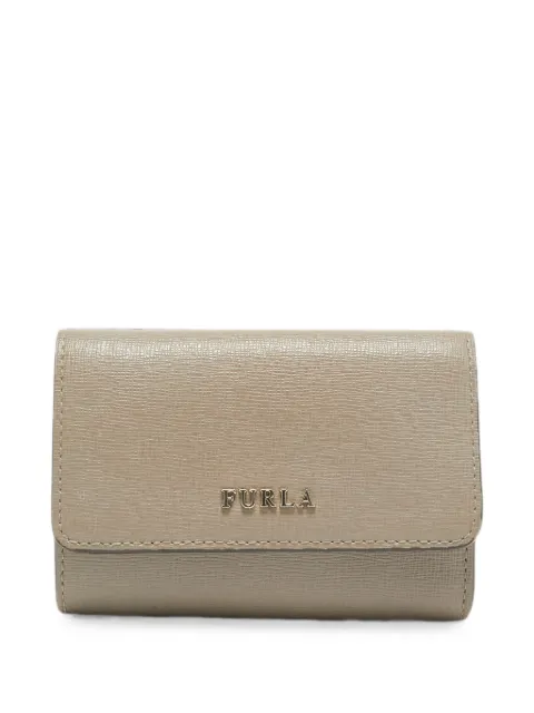Furla trifold leather wallet Neutrals 1047379