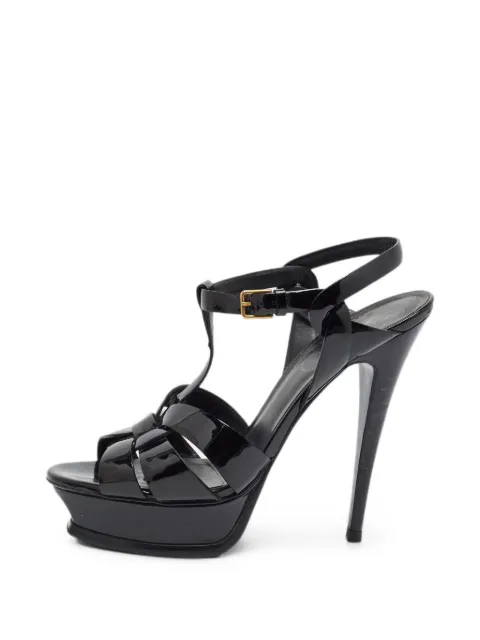 Saint Laurent Pre-Owned Tribute platform sandals Black 1402565
