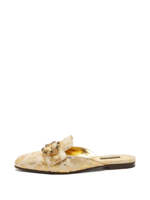 Dolce & Gabbana Pre-Owned Jackie flat mules Neutrals 1390703