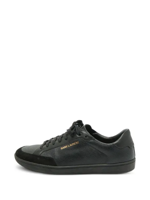 Saint Laurent Pre-Owned Court Classic perforated sneakers Black 1390631