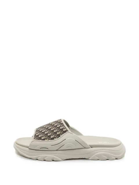 Christian Dior Pre-Owned H-Town Oblique slide sandals Grey 1391299