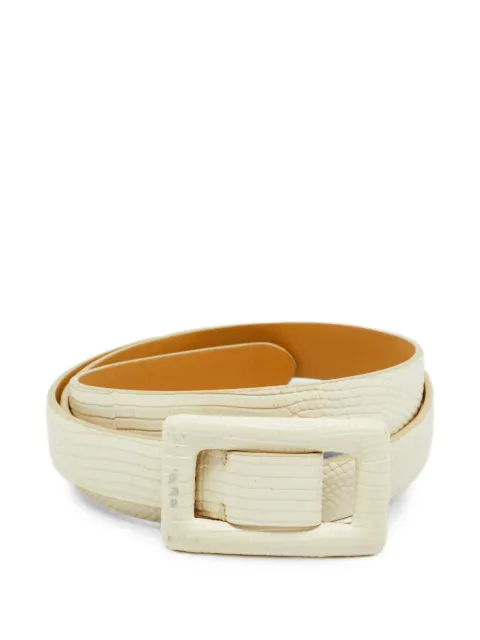 Ralph Lauren Vintage lizard-embossed buckle belt White 1390284
