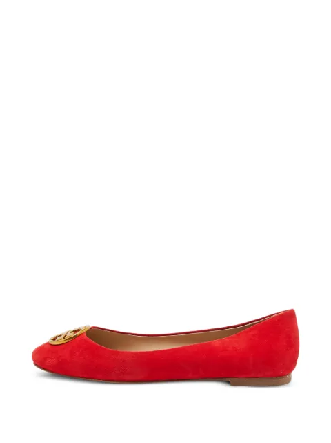 Tory Burch Chelsea logo-medallion ballet flats Red 1388784