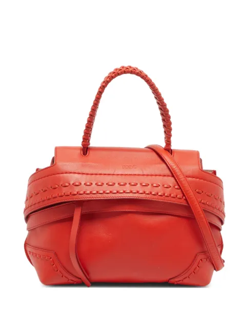 Tod's Vintage Wave braided tote bag Red 1392650
