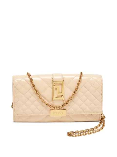 Versace Pre-Owned Greca Goddess quilted clutch bag Neutrals 1386447