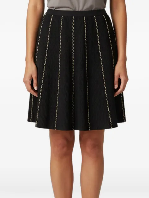 SANDRO jacquard-knit contrast-trim mini skirt Black 1397195