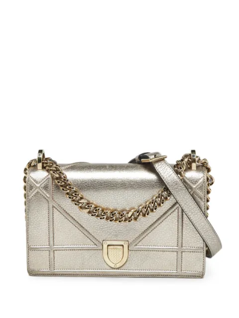 Christian Dior Pre-Owned 2017 small Diorama Cannage shoulder bag Gold 1386352