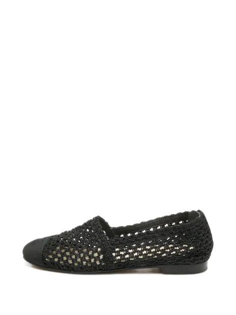 CHANEL Pre-Owned CC-logo ballet flats Black 1391016