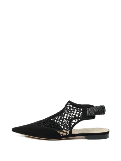 Christian Dior Pre-Owned mesh slingback pumps Black 1388983