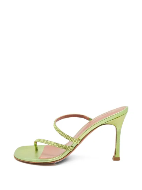 Amina Muaddi Gilda crystal-embellished sandals Green 1391647