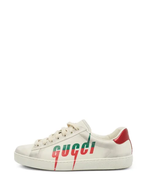 Gucci Pre-Owned Ace blade-print sneakers Neutrals 1393987