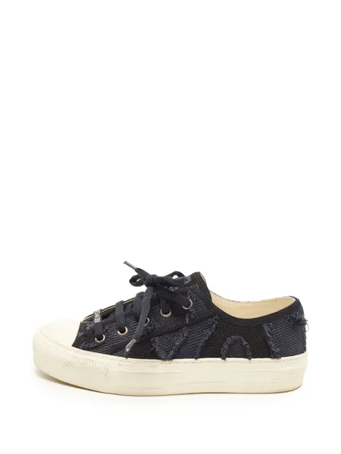 Christian Dior Pre-Owned Walk'n'Dior frayed sneakers Black 1390999