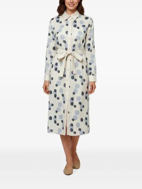 Max Mara polka-dot midi shirt dress Neutrals 1389940