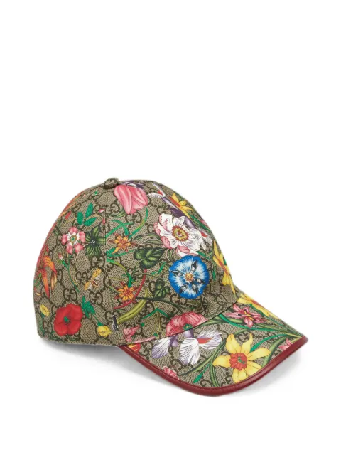 Gucci Pre-Owned Claudia floral-print baseball cap Neutrals 1382316
