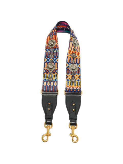 Christian Dior Pre-Owned studded embroidered shoulder strap Black 1388884
