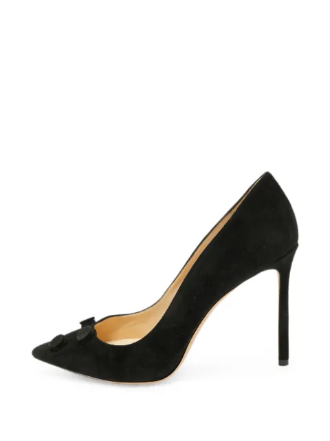 Jimmy Choo Pre-Owned Jasmine button-embellished pumps Black 1390000