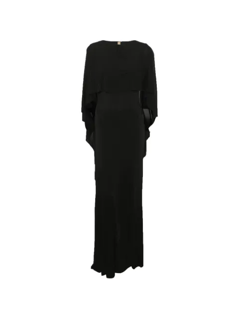 Roberto Cavalli maxi Caped jersey dress Black 1376363