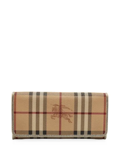 Burberry Pre-Owned Winsley Haymarket foldover-top wallet Neutrals 1374053