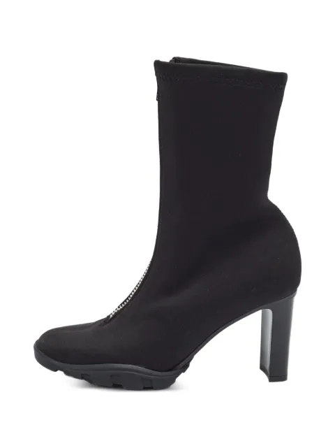 Alexander McQueen Pre-Owned Scuba front-zip ankle boots Black 1387639