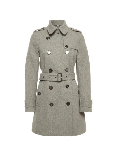 Burberry Pre-Owned double-breasted belted coat Grey 1387729