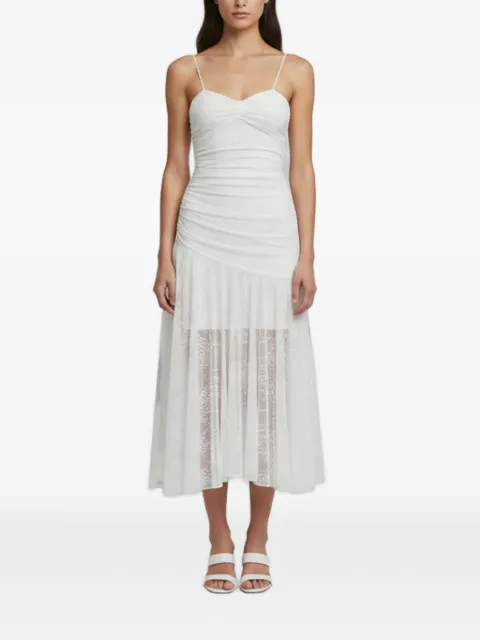 424 Adela draped lace midi dress White 1389568