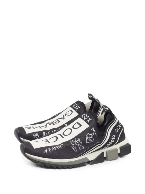 Dolce & Gabbana Pre-Owned Sorrento graffiti-print sneakers Black 1398522