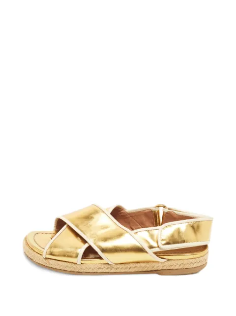 Marni Pre-Owned cross-strap slingback sandals Gold 1393507