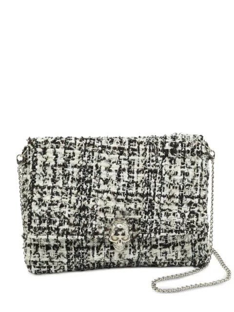 Alexander McQueen Pre-Owned Skull tweed shoulder bag White 1386940