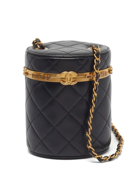 CHANEL Pre-Owned diamond-quilted shoulder bag Black 1403490