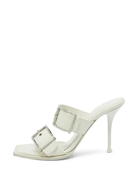 Alexander McQueen Pre-Owned Punk buckle slide sandals White 1388859