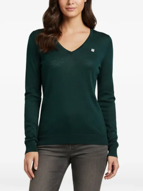 Carolina Herrera Vintage logo-embroidered sweater Green 1388577