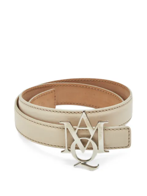 Alexander McQueen Pre-Owned logo-plaque belt Neutrals 1382903