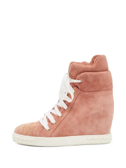 Casadei Vintage embellished high-top sneakers Pink 1386354