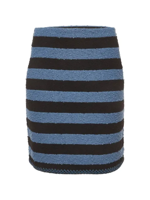Sonia Rykiel Pre-Owned striped bouclé mini skirt Blue 1387733