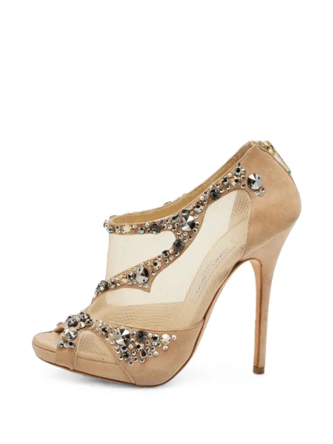 Jimmy Choo Pre-Owned Quinzie crystal-embellished pumps Neutrals 1403020