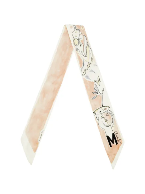 Christian Dior Pre-Owned ABCDIOR Mitzah scarf Neutrals 1388570