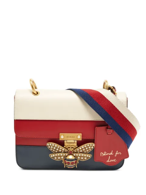 Gucci Pre-Owned Queen Margaret bee-plaque shoulder bag Red 1386383