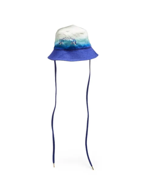 Casablanca gradient chin-strap bucket hat White 1387899