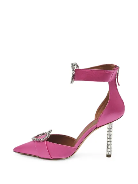 Malone Souliers Camille heart-buckle pumps Pink 1386315