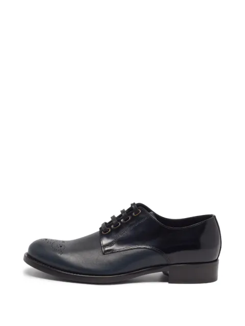Dolce & Gabbana Pre-Owned perforated-detail lace-up Oxford shoes Blue 1394534