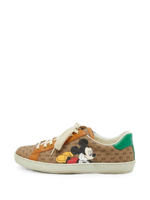 Gucci Pre-Owned x Disney Ace Mickey Mouse sneakers Brown 1388951