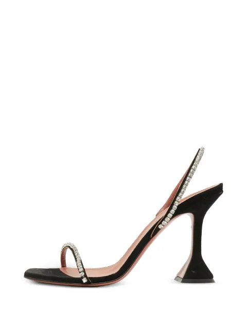 Amina Muaddi Gilda crystal-embellished sandals Black 1388031