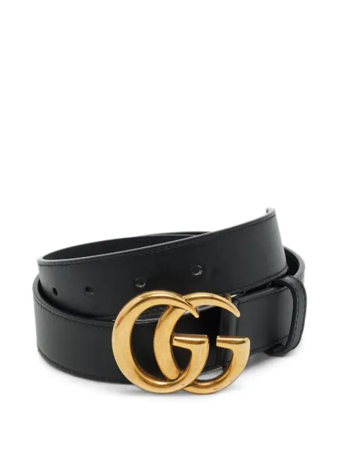 Gucci Pre-Owned GG Marmont buckle belt Black 1391643