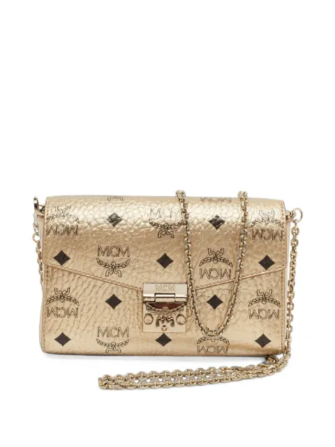 MCM Pre-Owned Patricia Visetos mini bag Gold 1397367