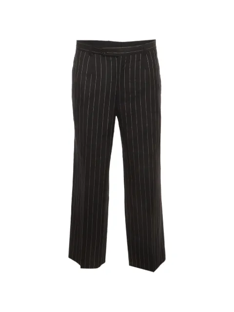 Dolce & Gabbana Pre-Owned pinstripe straight-fit tailored trousers Black 1399511