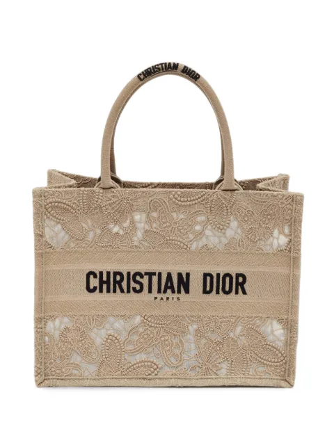 Christian Dior Pre-Owned 2023 Book Tote butterfly-embroidered tote bag Neutrals 1397769