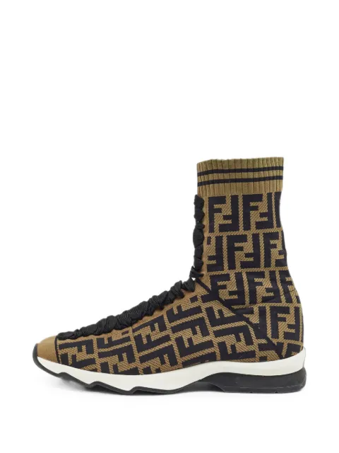 Fendi Pre-Owned Rockoko Zucca slip-on sneakers Green 1391995